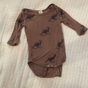 Kate quinn kangaroo print long sleeve onesie